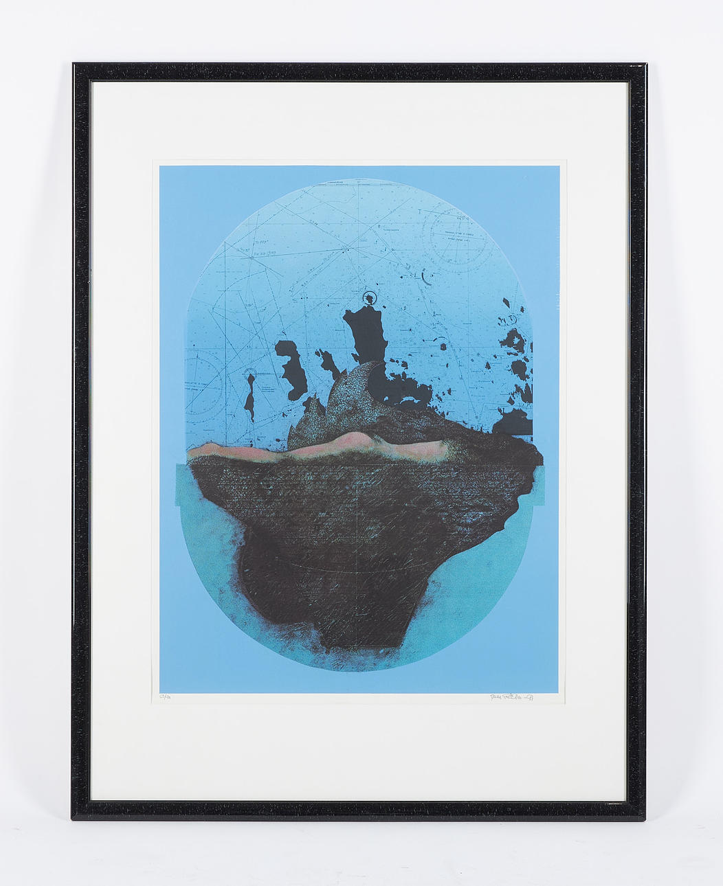 JUHA SOISALO. Map, signed and dated -91, lithograph, 63/90.