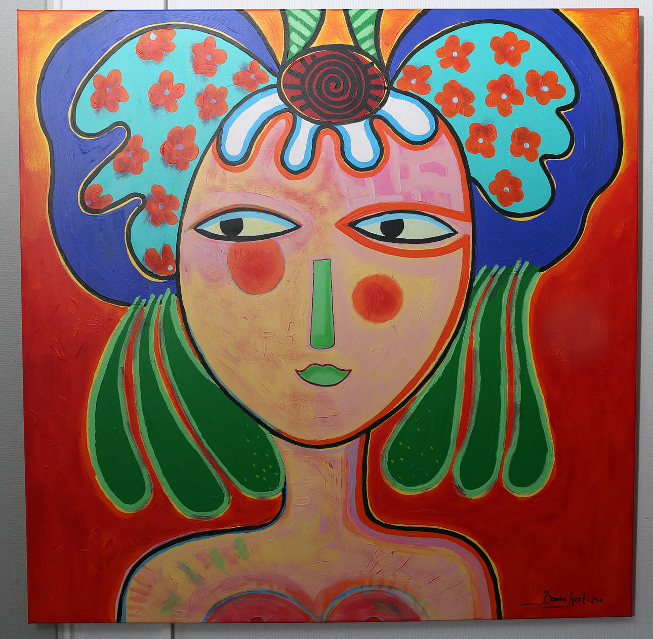 BENNO ARZT. Akryl på duk, "Love is in the air", signerad, daterad 2011.