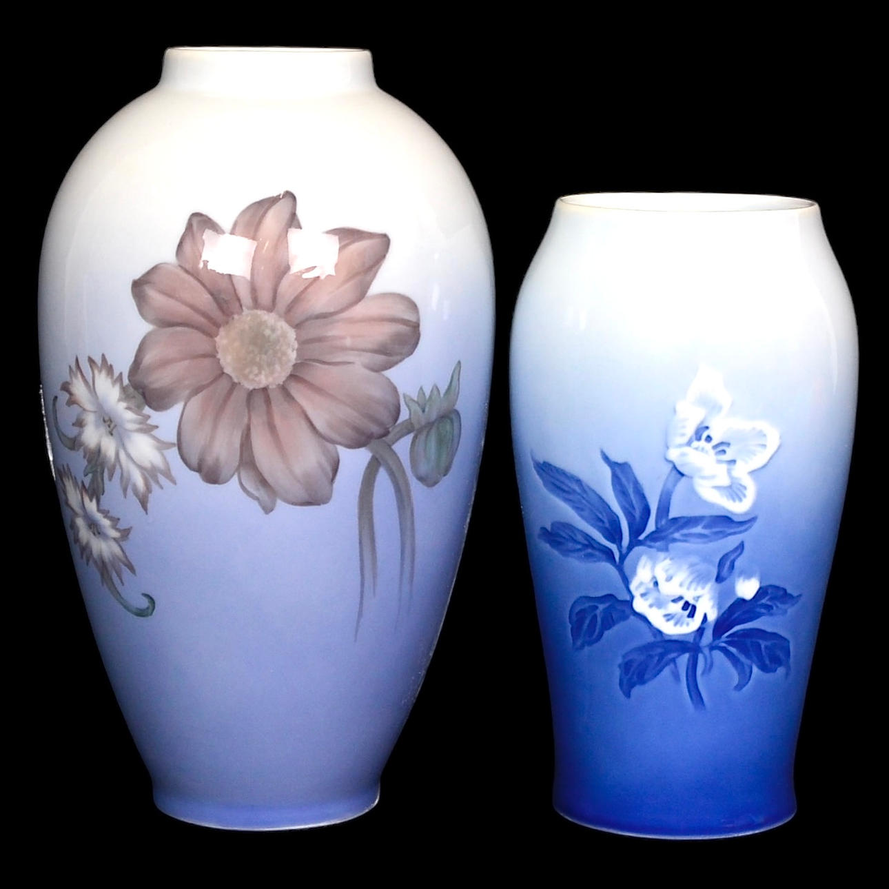 Two porcelain vases, Bing & Gröndahl, Denmark.