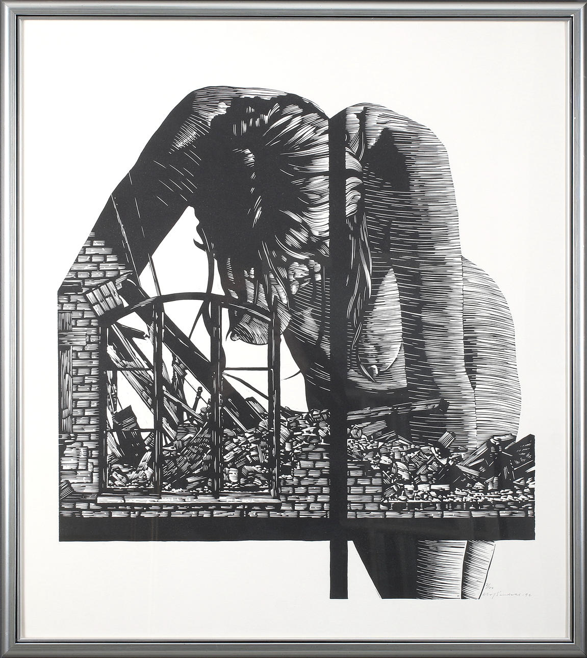 OLOF SANDAHL. Litografi, signerad och numrerad 7/100, daterad -92.