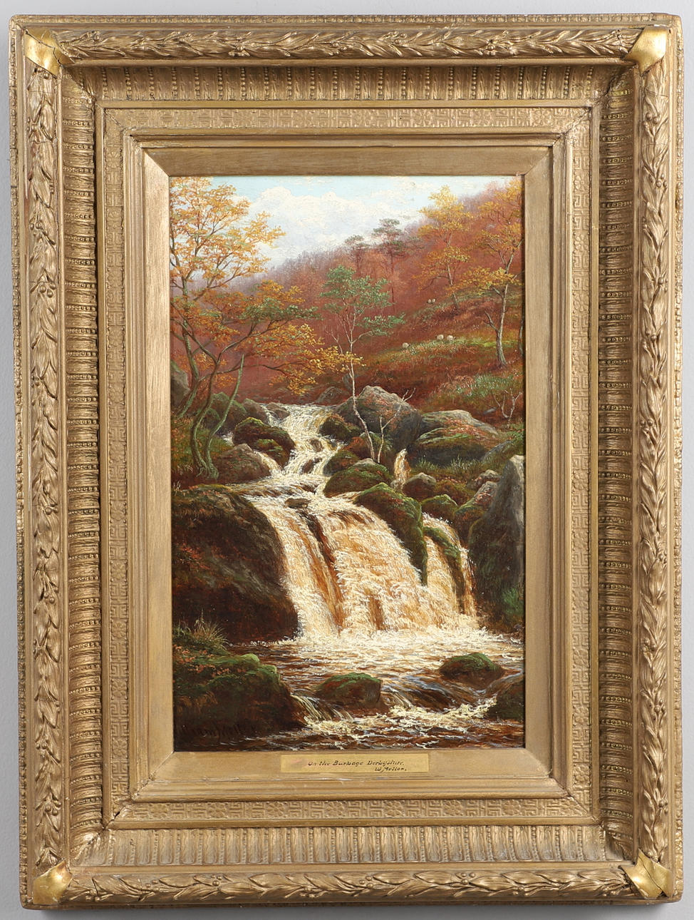 WILLIAM MELLOR (1851-1931). FALLS ON THE BURBADGE, NR. GRINDLEFORD BRIDGE, DERBYSHIRE [sic].