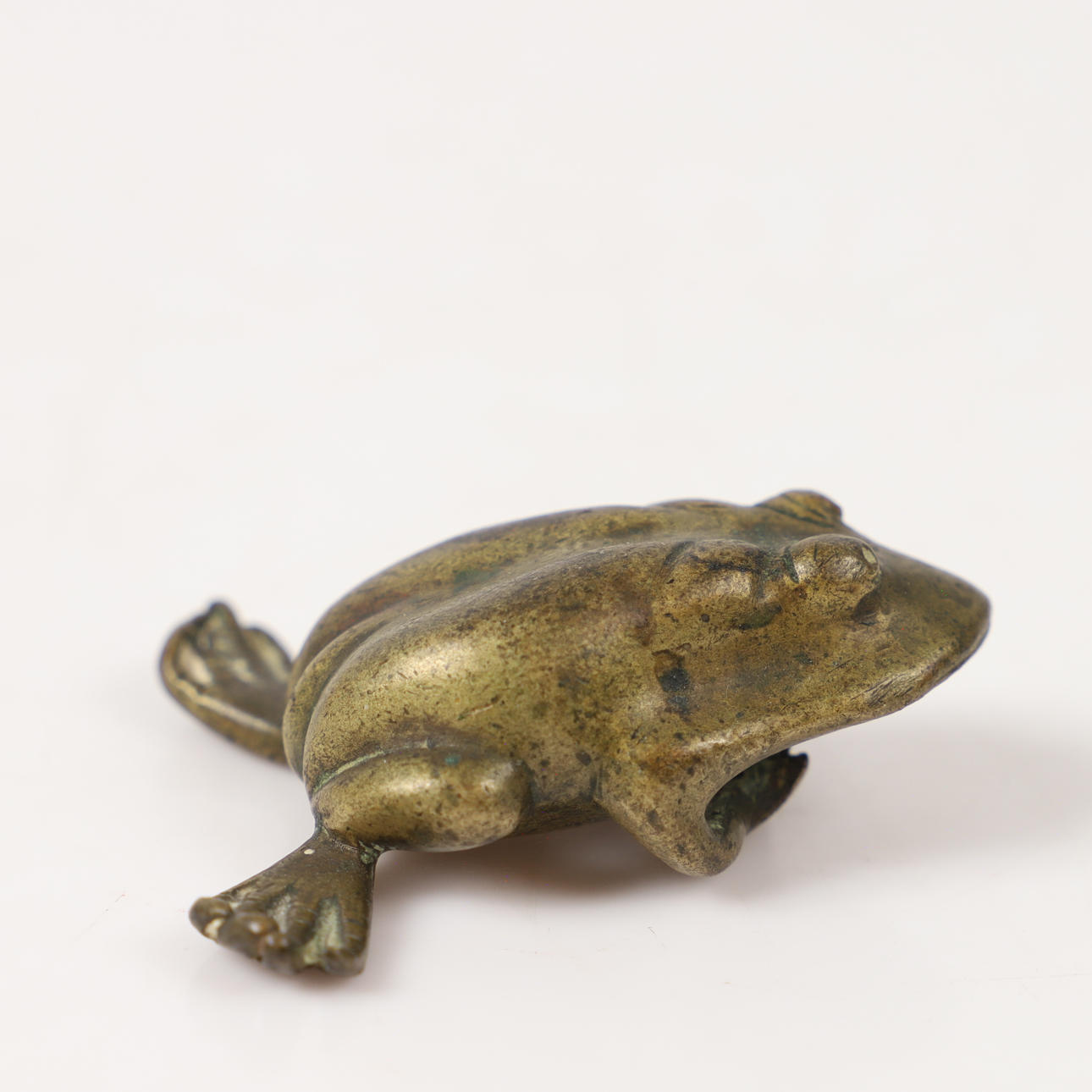 SKULPTUR, frø, messing.