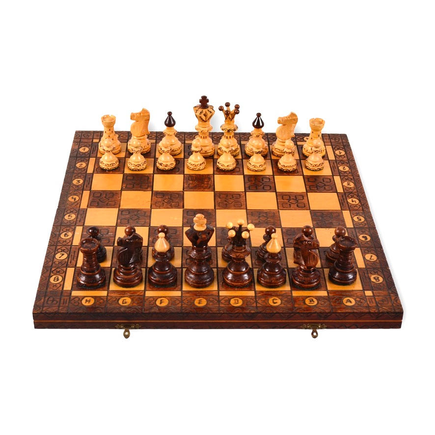 Skakbræt, træ, 20. århundrede.