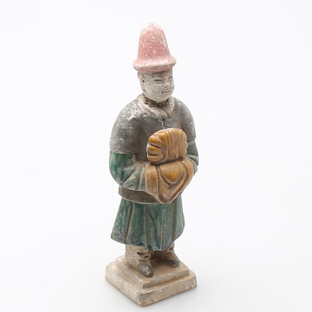 GRAVFIGUR i terracotta, sen Ming dynasti, (1368-1644), Kina.