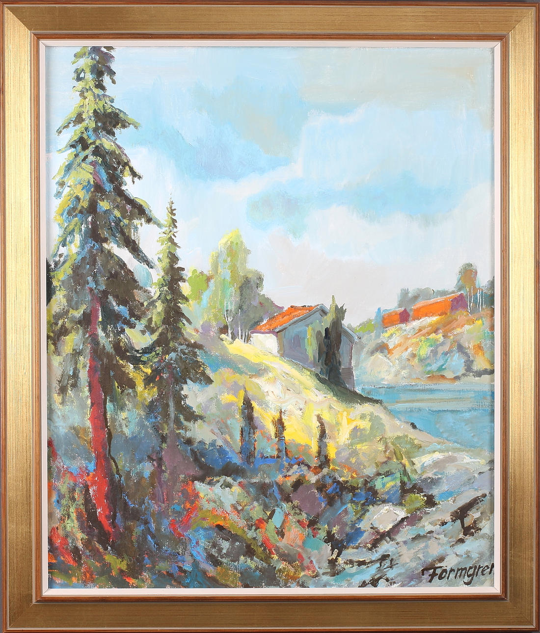 LEIF FORMGREN. Landskapsvy, olja på duk, signerad.