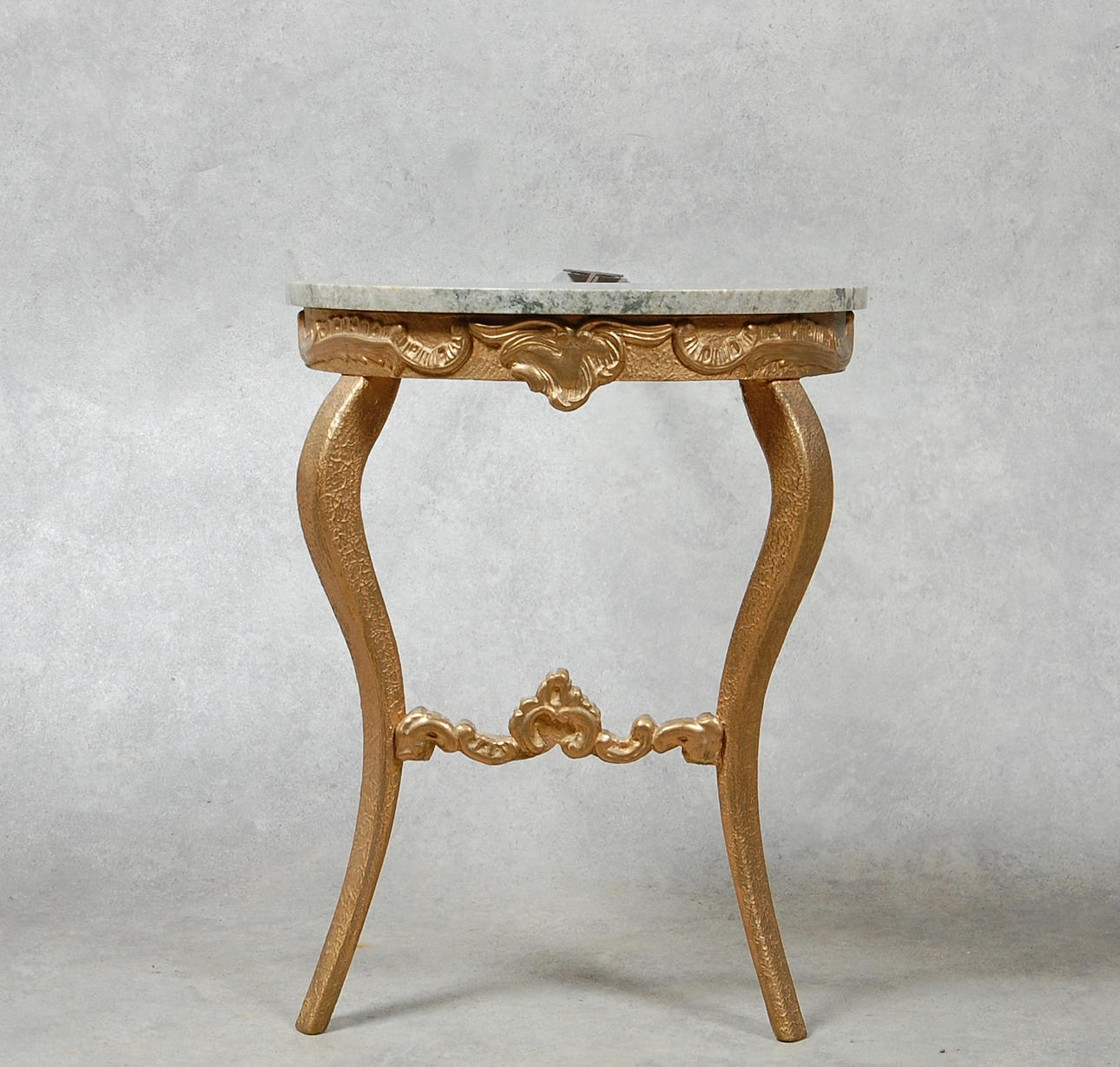 KONSOLBORD, med skiva av kolmårdsmarmor, rokokostil, 1900-tal.