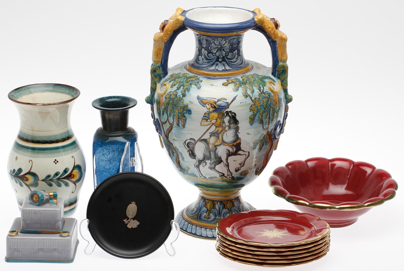 KERAMIK och GLAS, 13 delar, bl.a. Gefle, Rörstrand, Kosta, Perstorp.