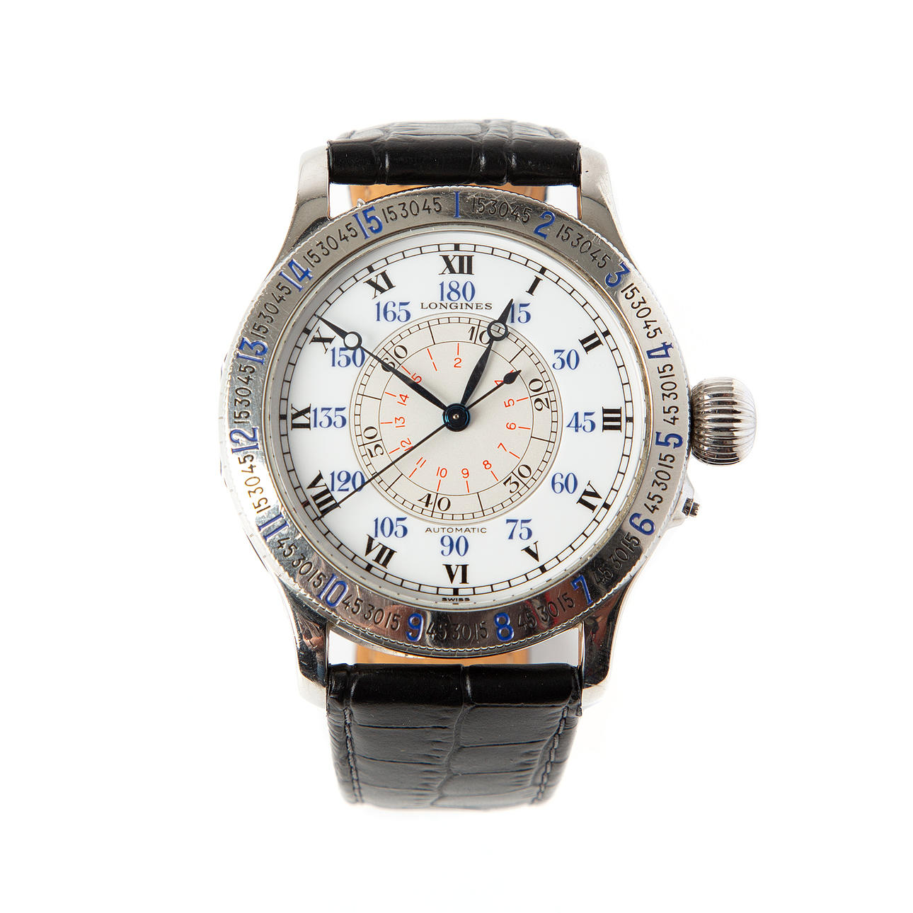 LONGINES, armbåndsur, Lindbergh Hour Angle, stål, ca 2011.