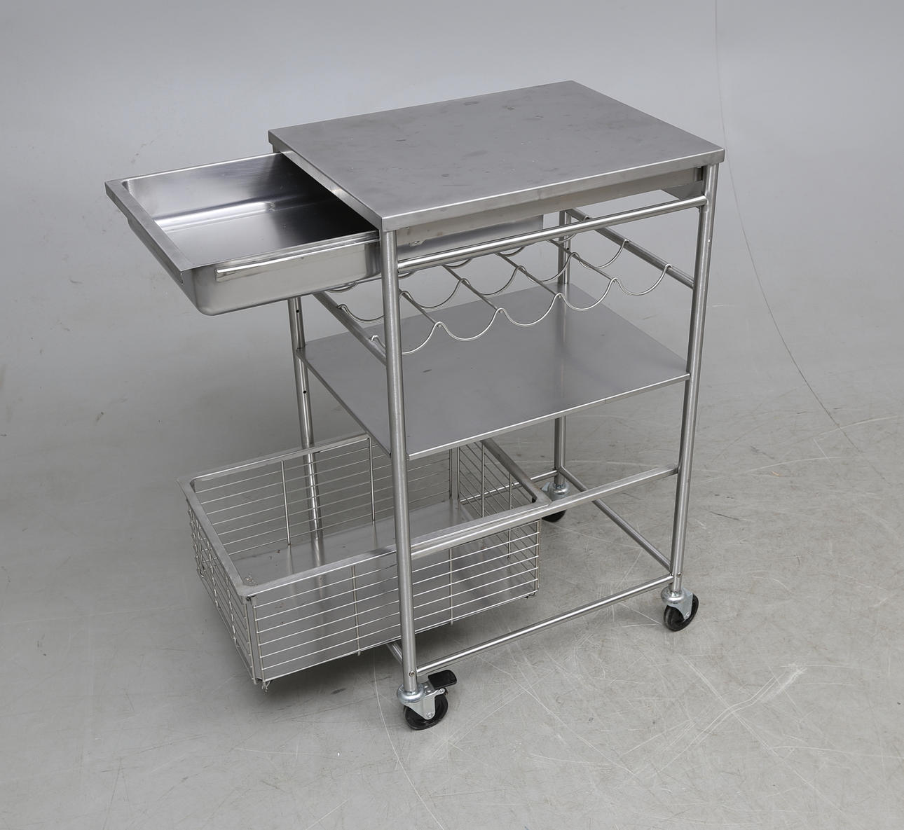 KÖKSVAGN MED VINSTÄLL, metall, 1900/2000-tal.