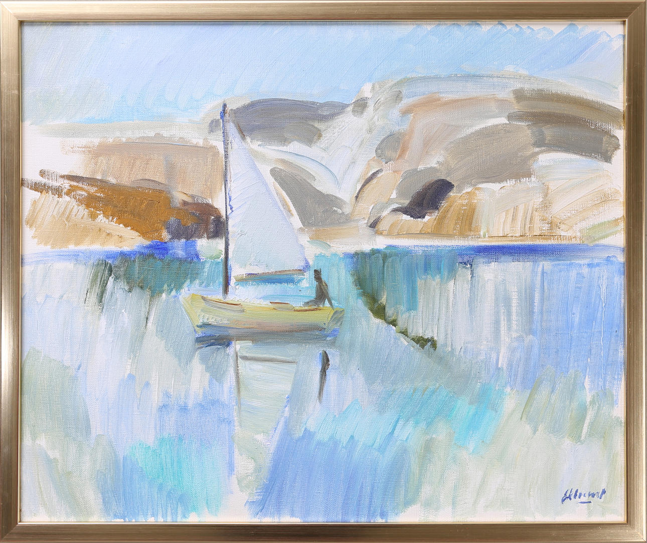 BENGT EKLUND. Kustmotiv, olja på duk, signerad.