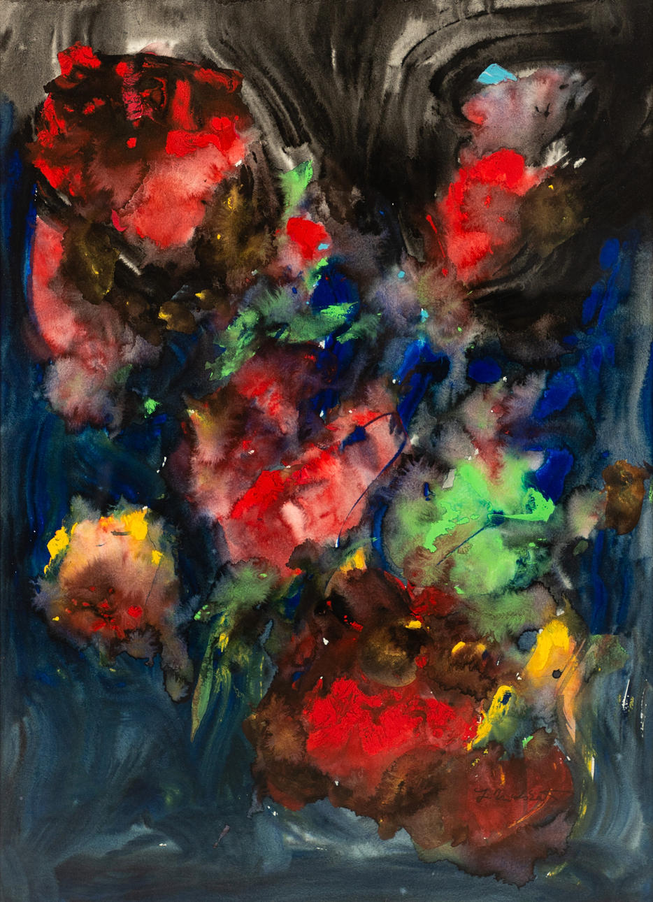 LOTHAR MALSKAT (1912/13-1988). Röda blommor.