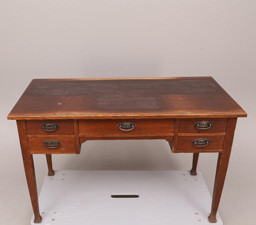 DESK, oak, 5 drawers, 18/1900s.