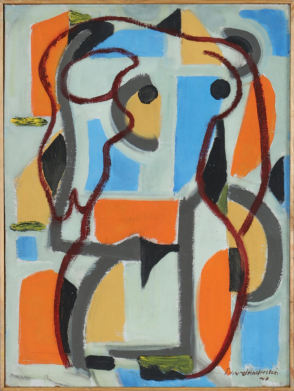 EDVARD ANDERSSON (1891-1967). „Akt“, olie på panel.