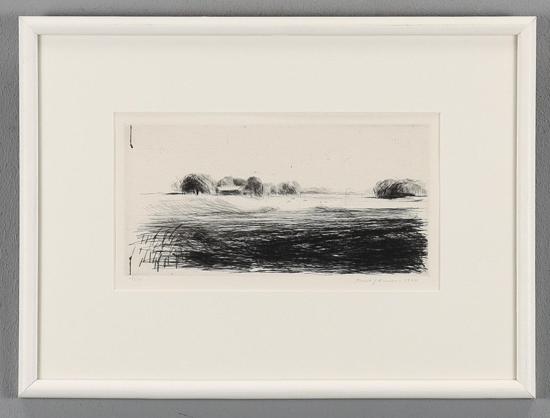 BERNT JOHANSSON. Dry needle, signed and dated 1964, 15/30.