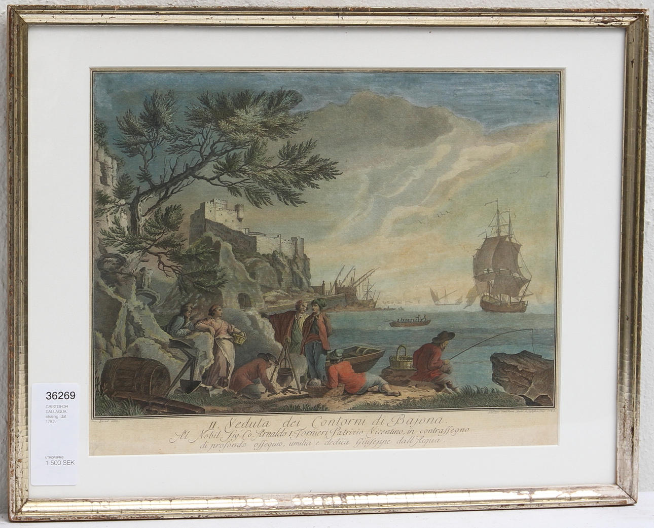 JOSEPH VERNET. EFTER. etsning, dat 1782.