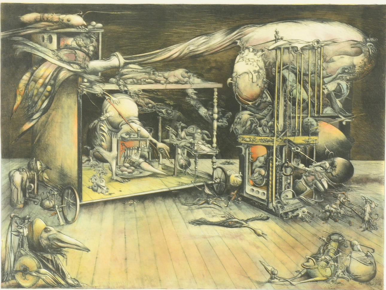 SVEN ERIK JOHANSSON. Färglitografi.