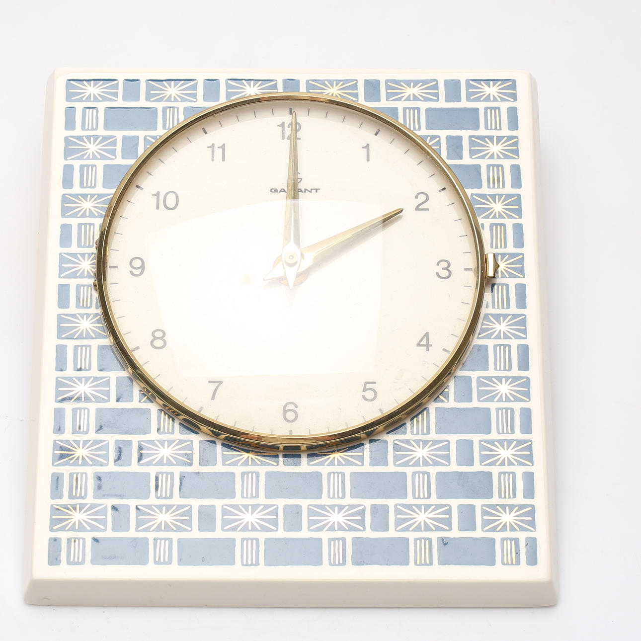 VÄGGKLOCKA, keramik, Garant, 1950-tal.