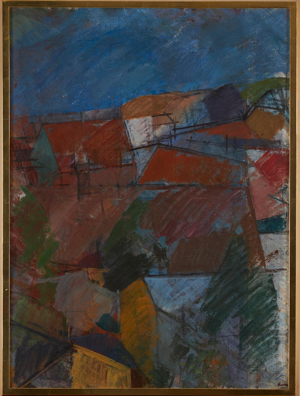 CARL RIISE (1920-2016). Komposition, olja på duk, signerad Riise. Konst ...