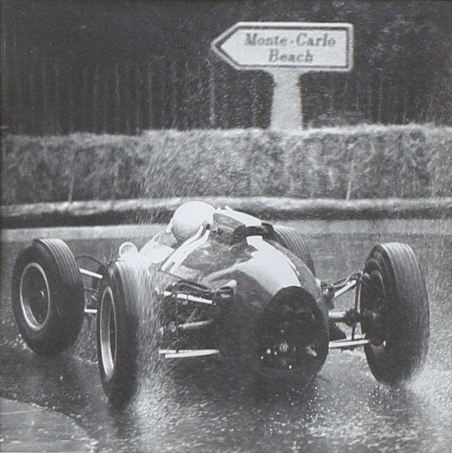 PEO ERIKSSON. Bruce McLaren, Monte Carlo GP. Fotografi, signerat och numrerat 9/30.