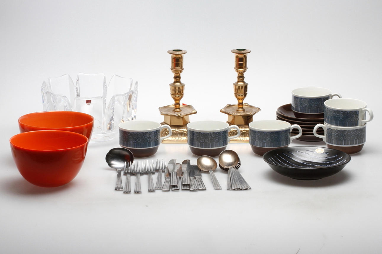 KERAMIK, GLAS och METALL, bl.a. Orrefors.