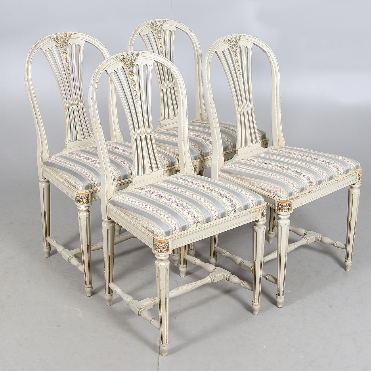 STOLAR, 4 st, "Axet", Bodafors, Gustaviansk stil, 1900-talets andra hälft.