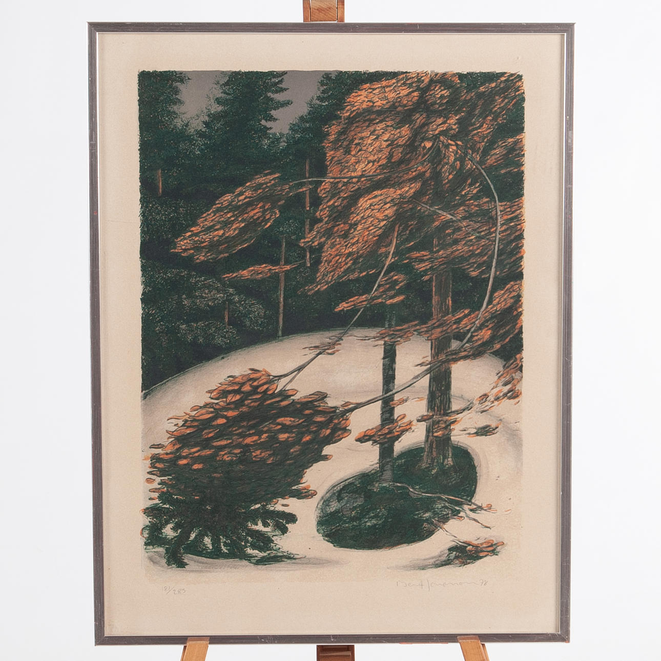 BERNT JONASSON. LITHOGRAPH, SIGNED NUMBERED 181/285.