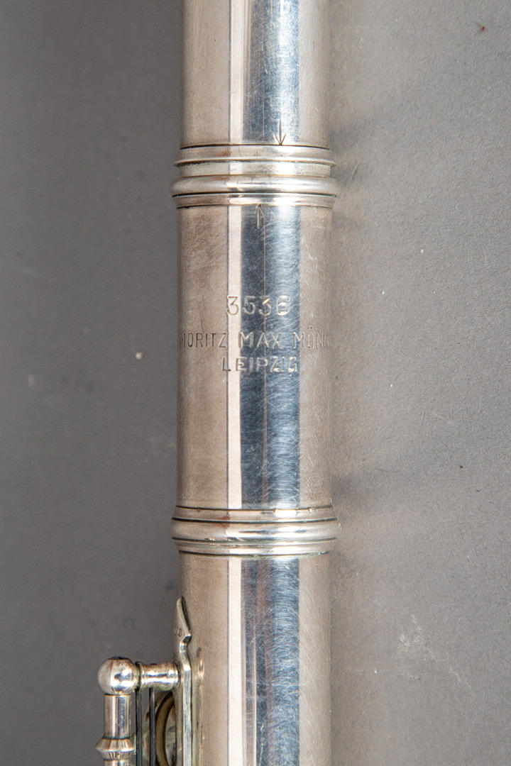 Moritz Max Mönnig, Leipzig, flute, solid silver