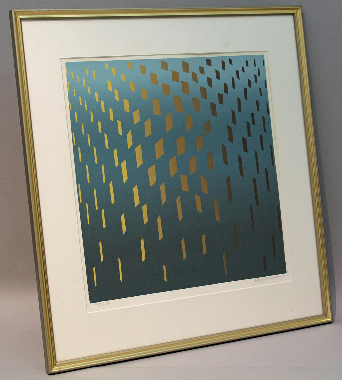 TORSTEN ESBJÖRNSSON. Komposition. Färglitografi. Signerad Esbjörnsson. 47/120.