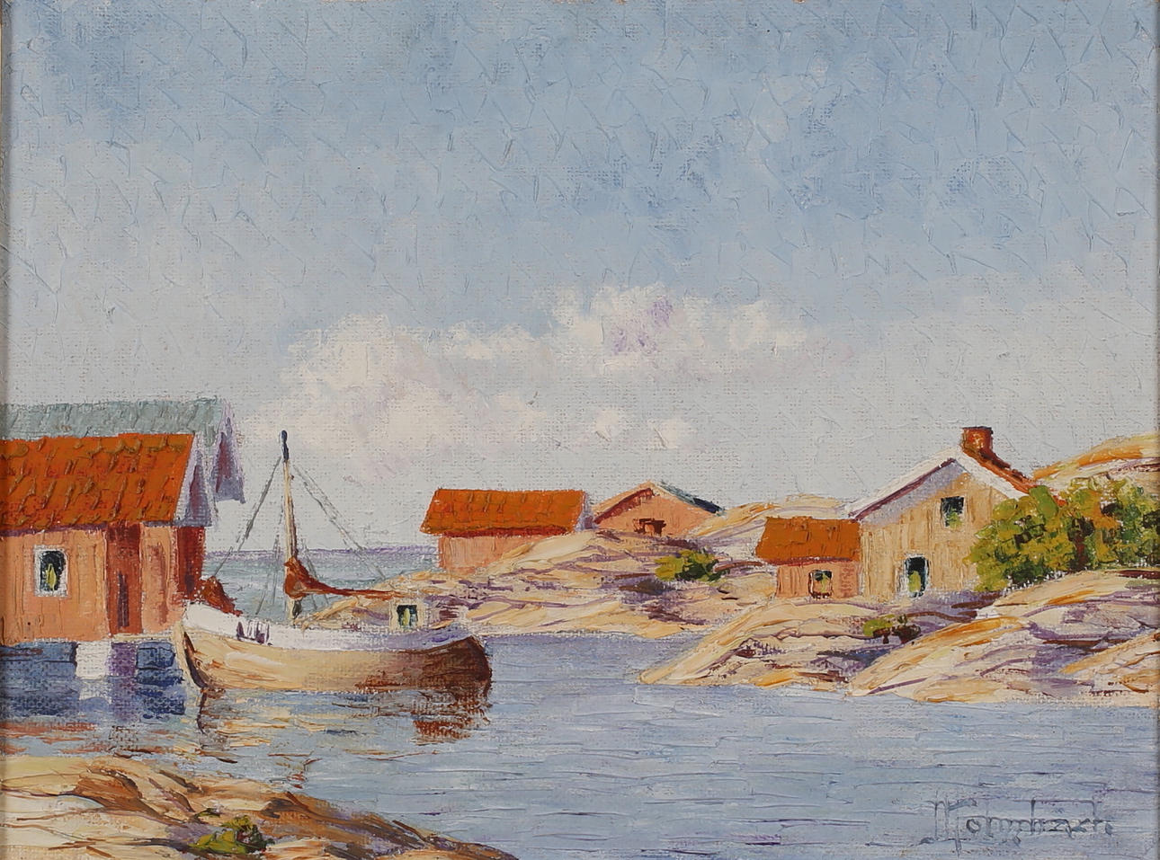 OIDENTIFIERAD KONSTNÄR, 2 st. signerade J Holmbäck.