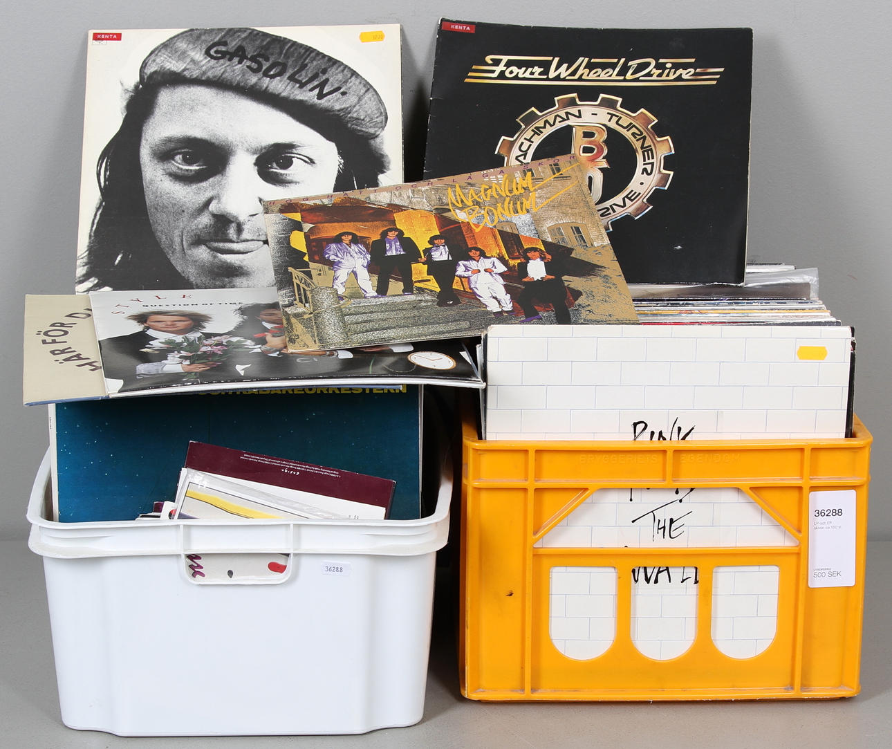 LP och EP skivor, ca 150 st.