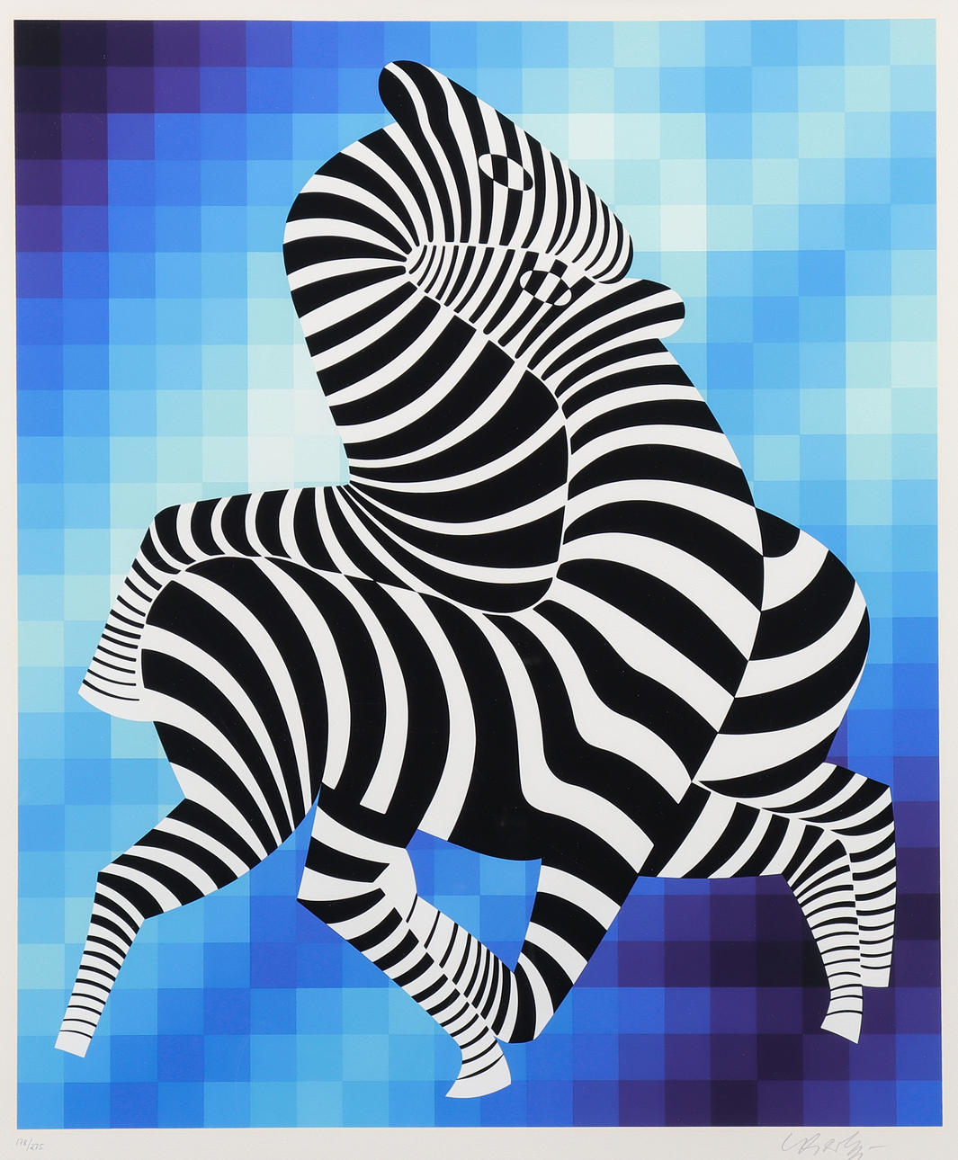 VICTOR VASARELY. “Playing zebras”.