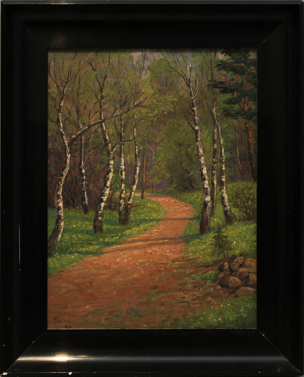 ROBERT HUGO JÄCKEL. "Björkar - småland". Olja på duk. Signerad Jäckel och daterad -26.