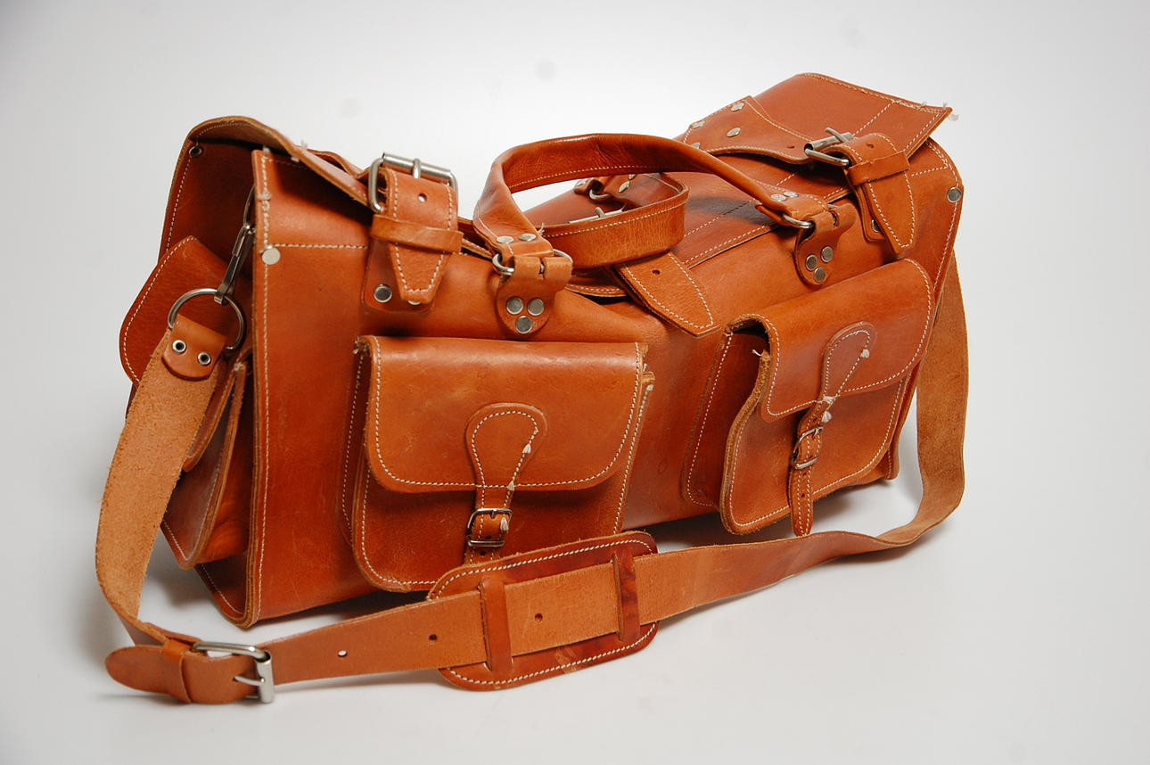 WEEKENDBAG, läder, nyskick.