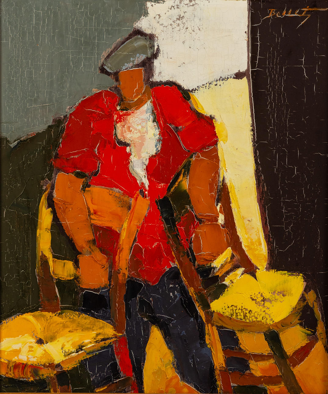 EMILE BELLET (1941-2022). Le Rempailleur.