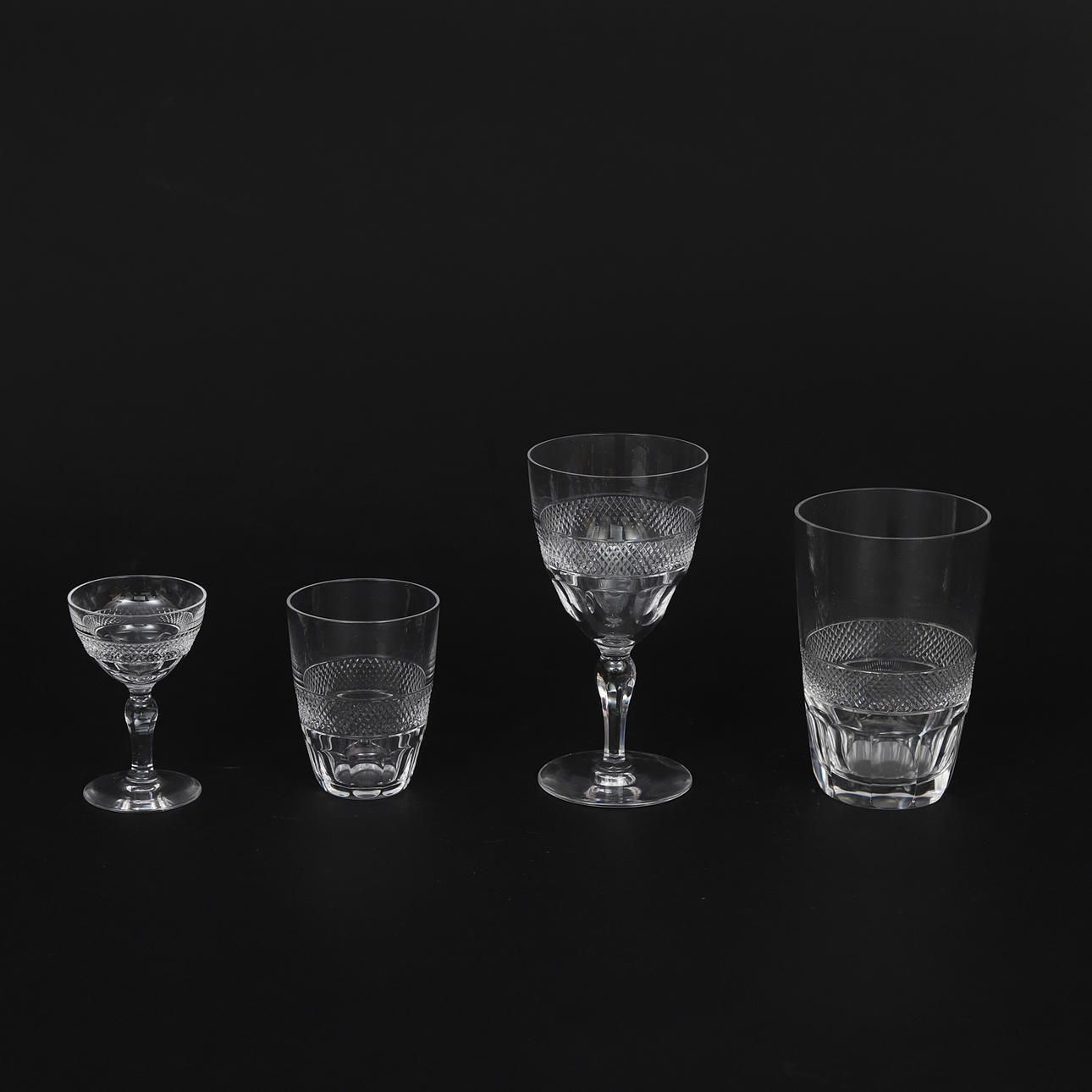 EDWARD HALD. Glass tableware, 38 pieces Rio, Orrefors.