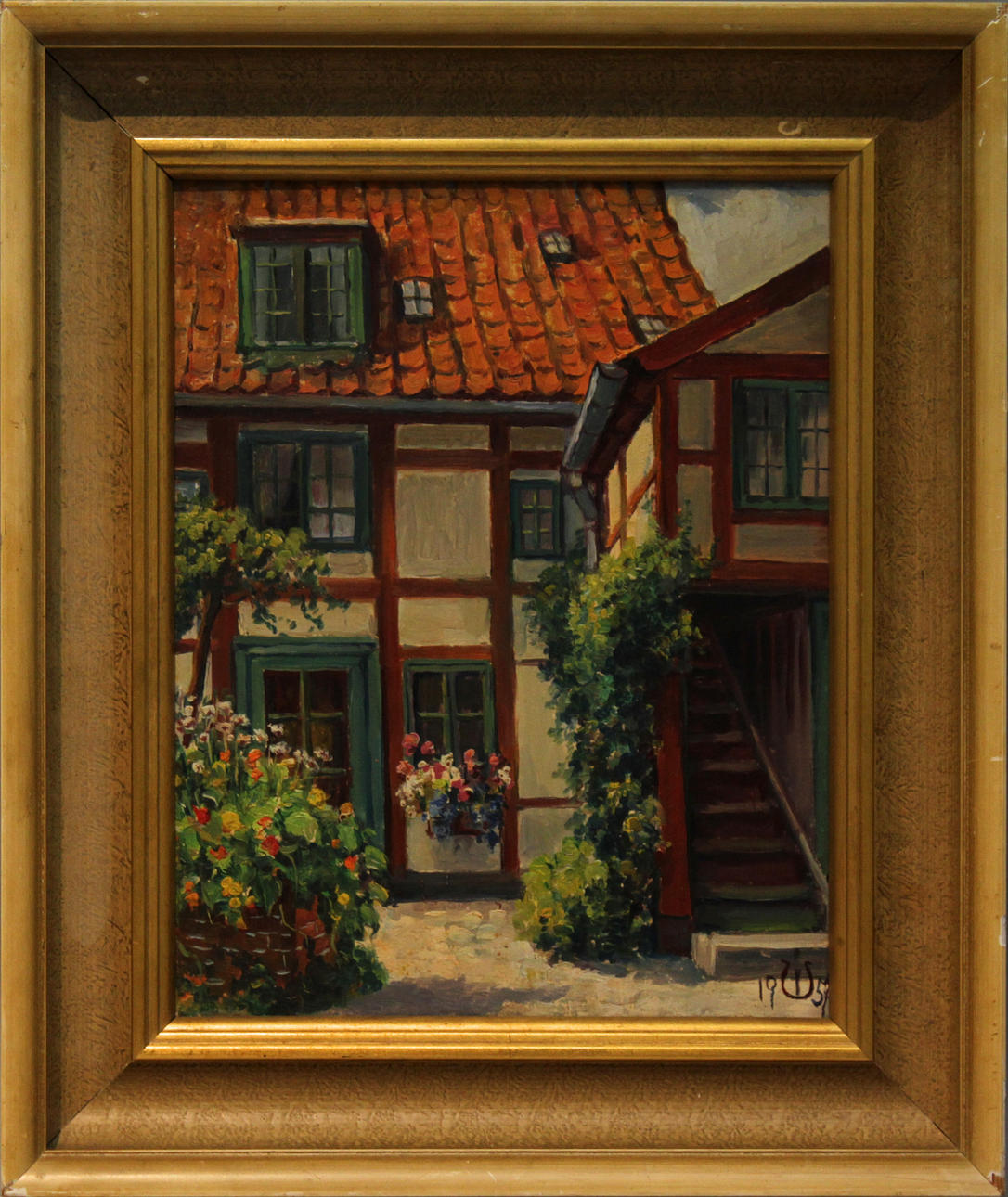 INGEBORG WENNERWALD. Korsvikeshus. Oil on Board. Signed IW and dated 1951.