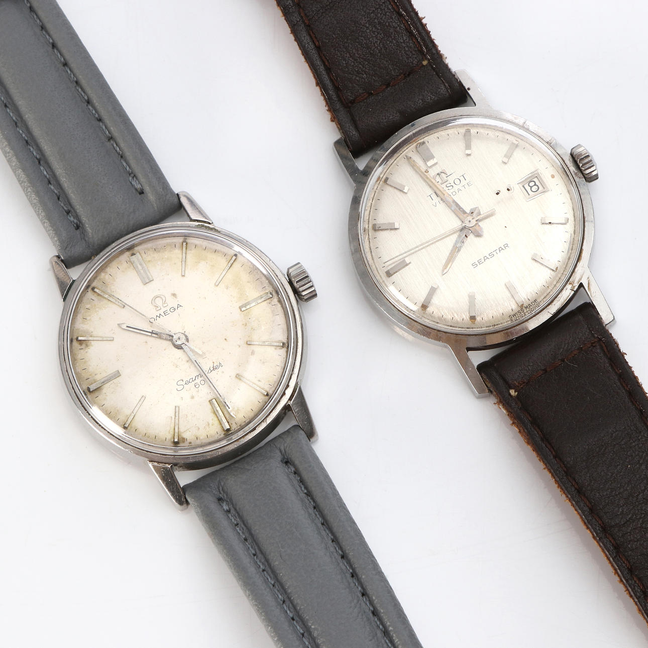 HERREARMBÅNDSURE, OMEGA & TISSOT.