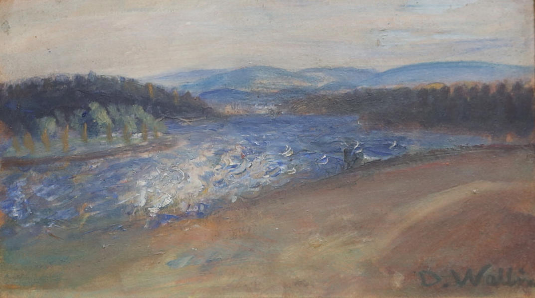 DAVID WALLIN. oil on panel, signed.