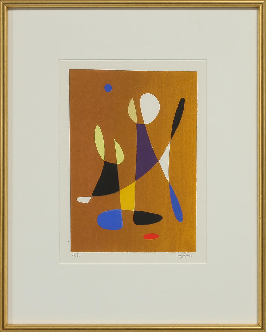 PIERRE OLOFSSON. "Rapsodi II", färglitografi, signerad och numrerad 19/33.