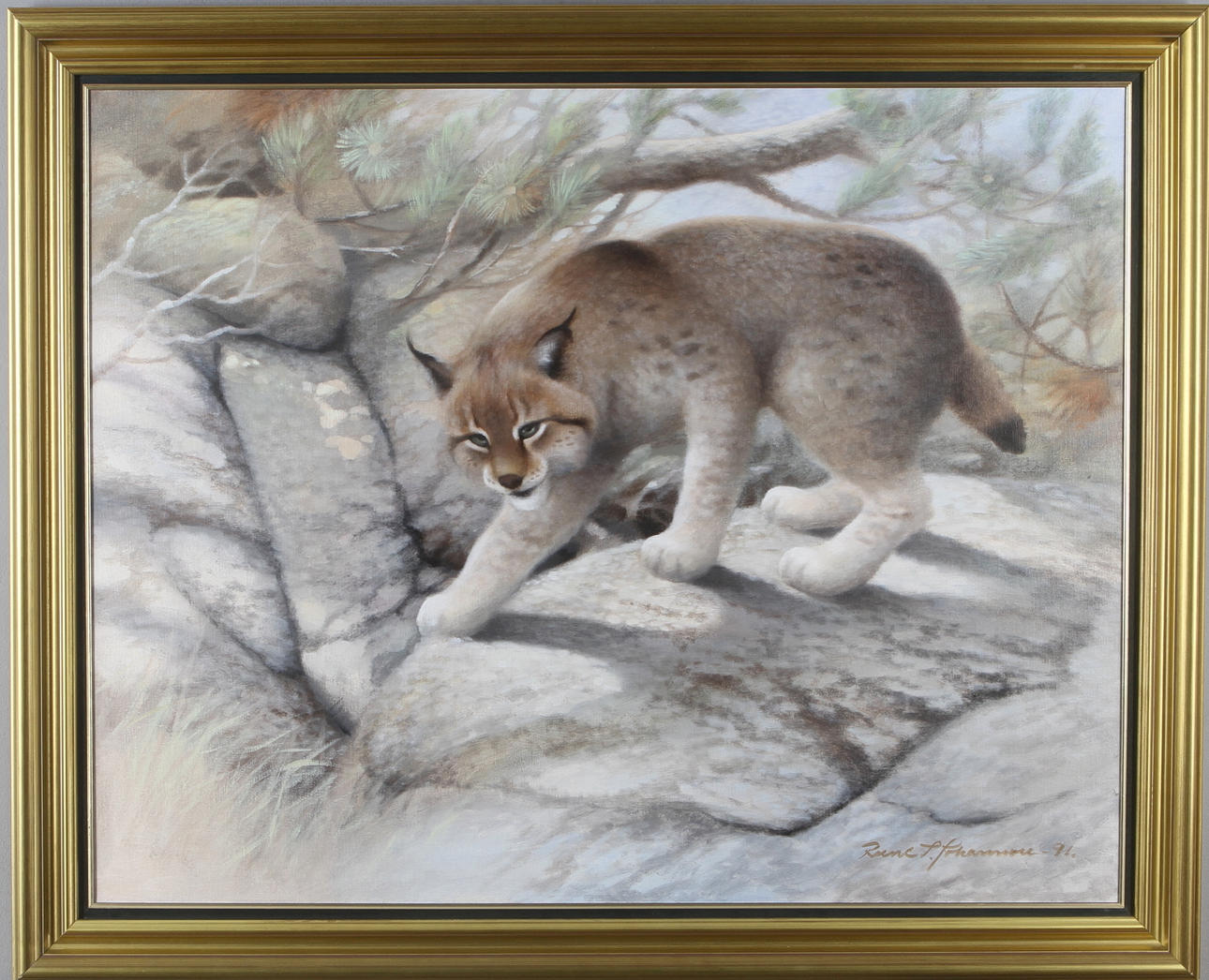 RUNE JOHANSSON. Lokatt, olja på duk, signerad samt daterad -91.