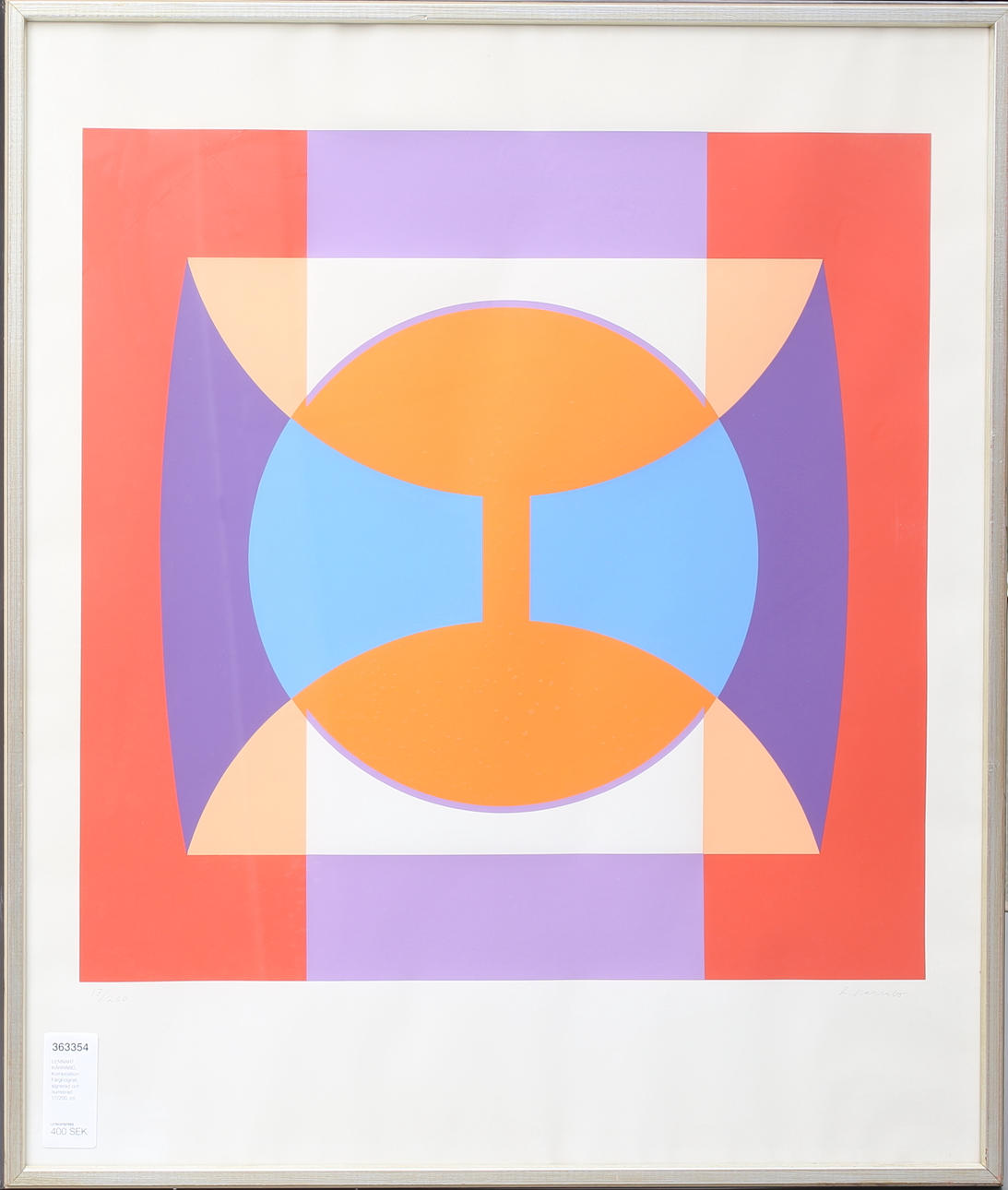 LENNART KÄRRABO. Komposition. Färglitografi, signerad och numrerad 17/200.