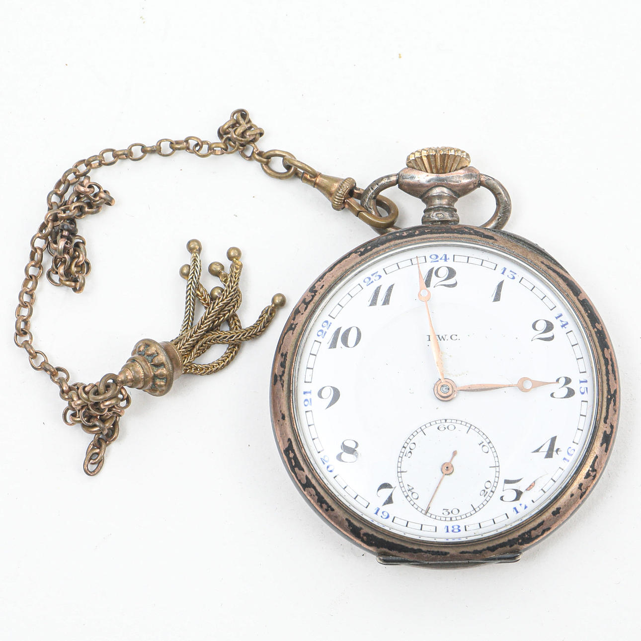 TASCHENUHR, LWC, silber.