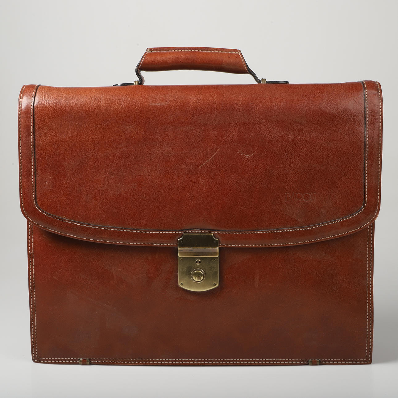 PORTFÖLJ, brunt skinn, Baron.