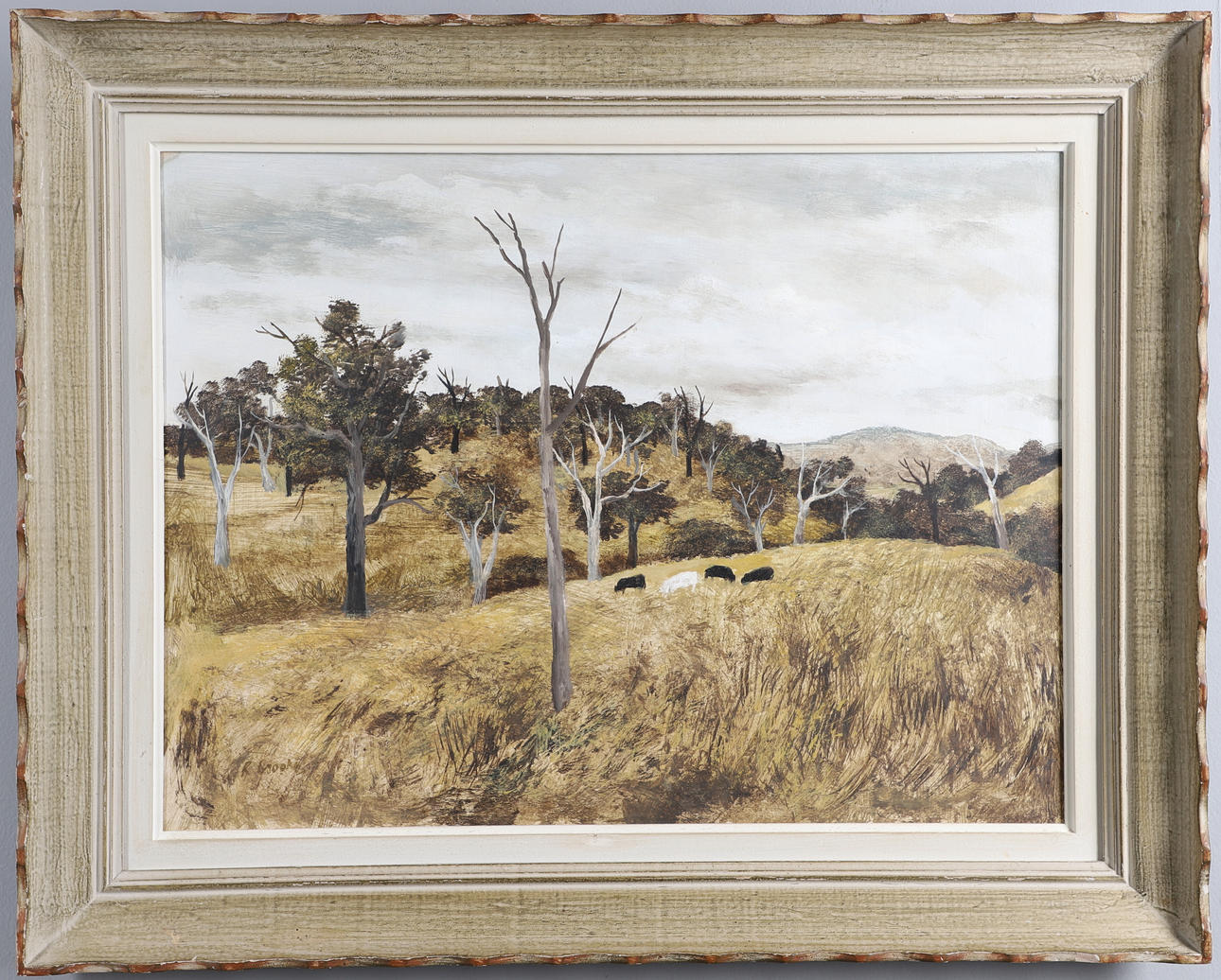RAY AUSTIN CROOKE (AUSTRALIAN, 1922-2015). CATTLE IN A LANDSCAPE.