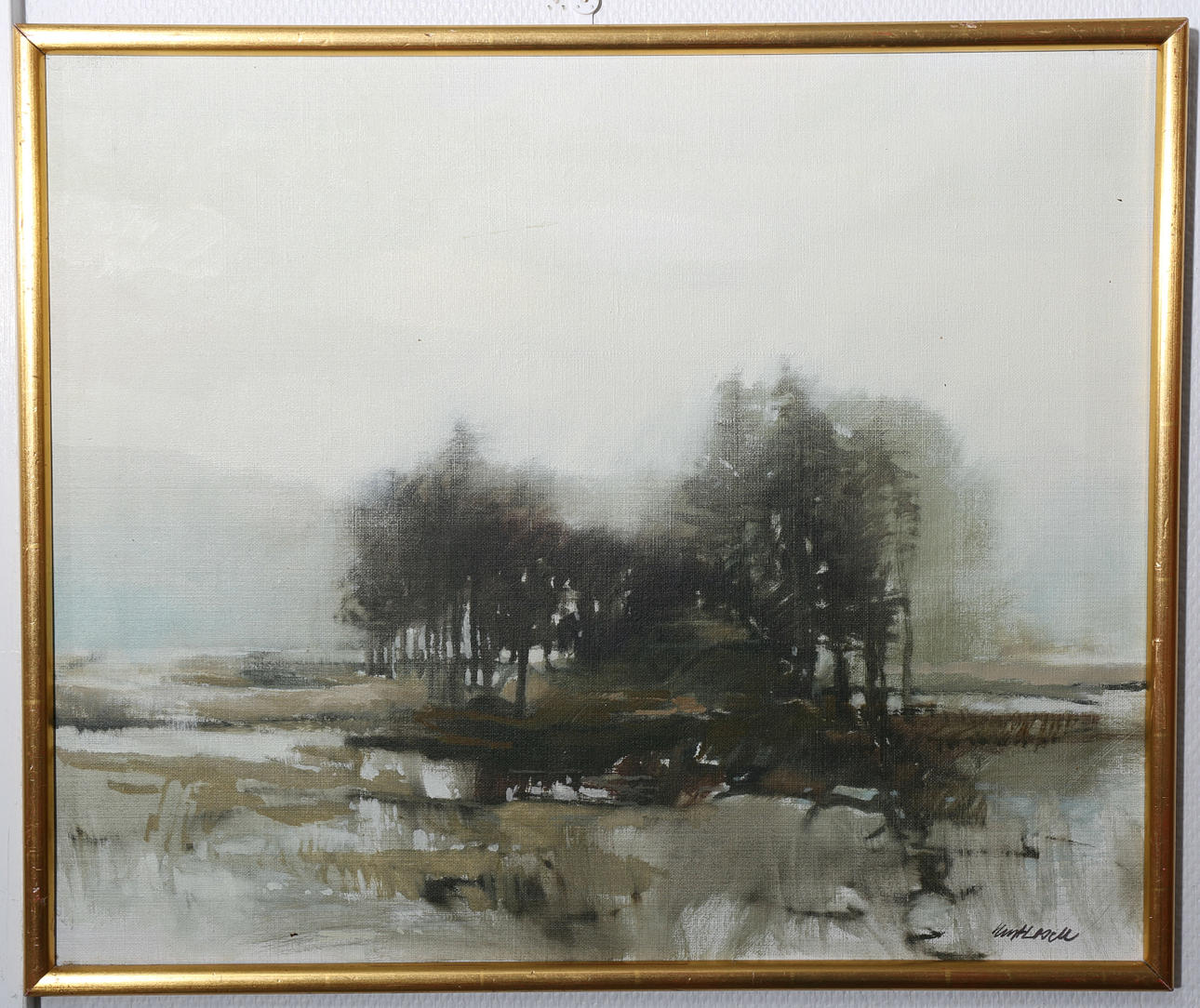 KURT LOSELL. Olja på duk, "Finjasjötrakten", signerad.