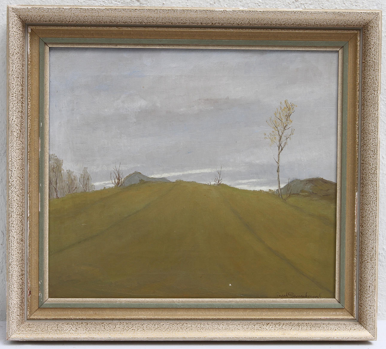 PAUL GRUNDMARK. Landskap. Olja på duk, signerad.
