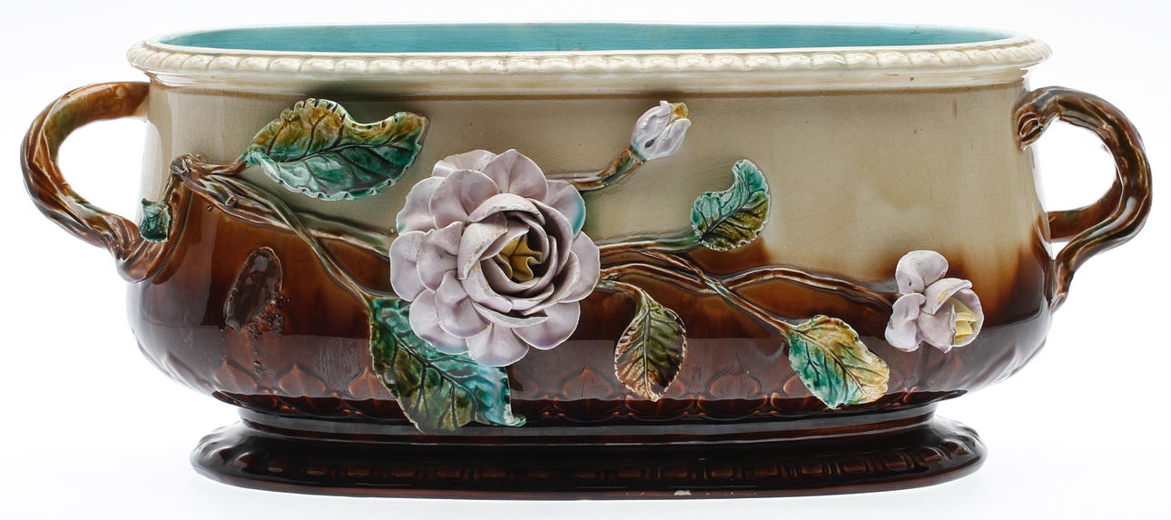 JARDINÄR, majolika, Rörstrand, omkring 1900.