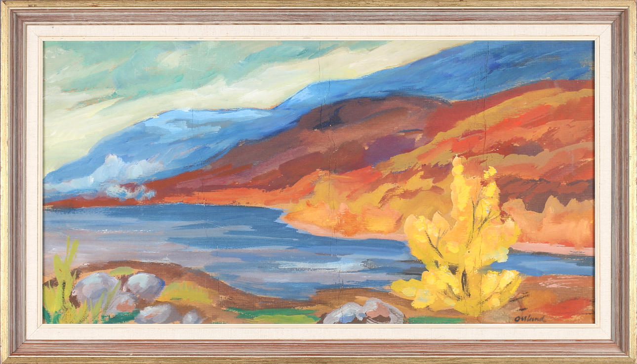 ERIK OSSLUND. TILLSKRIVEN. Höst i fjällen, olja på duk, signerad "Osslund.".