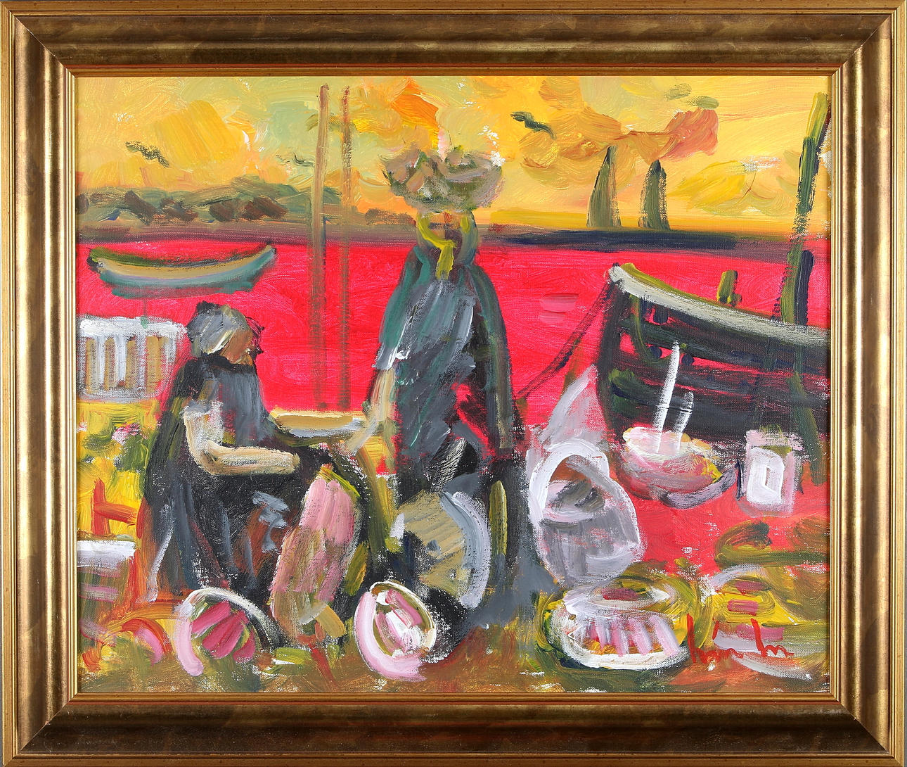 ERIK LOO. Röda havet, olja på duk, signerad.