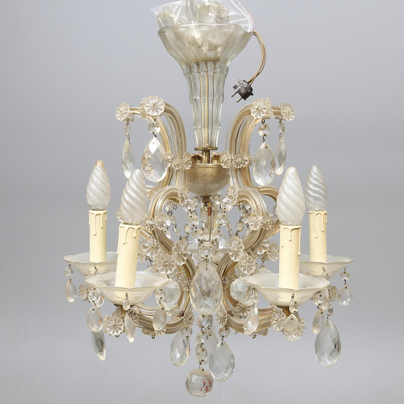 TAKLAMPA, venetiansk, 1900-tal, höjd ca. 55 cm.